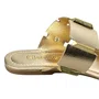 Rasteirinha Santinelli Feminina Ouro Light Ferragens Douradas