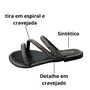 Rasteirinha Santinelli Feminina Preta Cravejada 