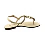 Rasteirinha Via Scarpa Feminina Duna Ferragens Douradas