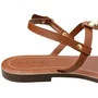 Rasteirinha Via Scarpa Feminina Tiramissu Ferragens Douradas