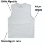 Regata Básica Masculina Simples Cinza Mescla