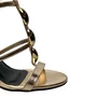 Sandália Bebecê Feminina Dourado Ferragens Douradas