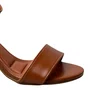 Sandália Bebecê Feminina Pecan Fivela Dourada 