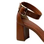 Sandália Bebecê Feminina Pecan Fivela Dourada 