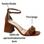Sandália Bebecê Feminina Pecan Salto Bloco 