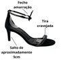 Sandália Bebecê Feminina Preto Salto Fino 
