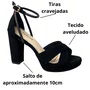 Sandália Bebecê Feminina Preto Tira Cravejada