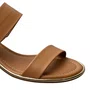 Sandália Beira Rio Feminina Camel Salto Bloco 