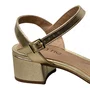Sandália Beira Rio Feminina Dourado Fecho Fivela 