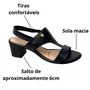 Sandália Beira Rio Feminina Preto Salto Bloco 