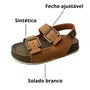 Sandália Cartago Infantil Masculino Marrom Fecho Fivela