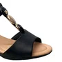 Sandália Comfortflex Feminina Preto Salto Bloco 