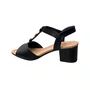 Sandália Comfortflex Feminina Preto Salto Bloco 