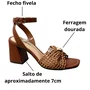 Sandália Dakota Feminina Mascavo Salto Bloco 