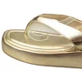 Sandália Flat Bebecê Feminina Dourada Fecho Fivela 