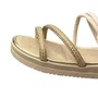 Sandália Flat Mississipi Feminina Champagne Brilho
