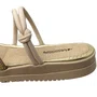 Sandália Flat Mississipi Feminina Champagne Brilho