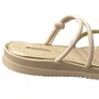 Sandália Flat Mississipi Feminina Champagne Brilho