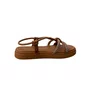 Sandália Flat Mississipi Feminina Mascavo Tira Cravejada 