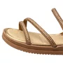 Sandália Flat Mississipi Feminina Natural Tira Cravejada 