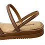 Sandália Flat Mississipi Feminina Natural Tira Cravejada 