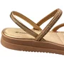 Sandália Flat Mississipi Feminina Natural Tira Cravejada 