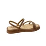 Sandália Flat Mississipi Feminina Natural Tira Cravejada 