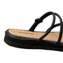 Sandália Flat Mississipi Feminina Preta Brilho 