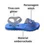 Sandália Grendene Stitch Feminino Azul Glitter 