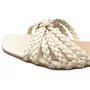 Sandália Helena Be Feminina Off White Tira Trançada