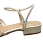 Sandália Helena Be Feminina Off White Tira Trançada