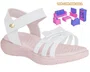 Sandália Kidy Infantil Feminina Branca Acompanha Brinquedo