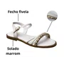 Sandália Kidy Infantil Feminina Branca Tira Cravejada 