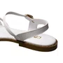 Sandália Kidy Infantil Feminina Branca Tira Cravejada 