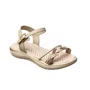 Sandália Kidy Infantil Feminina Marfim Tira Cravejada 