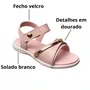 Sandália Kidy Infantil Feminina Nude Dourado
