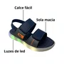 Sándalia Kidy Infantil Masculino Marinho Luzes Led 