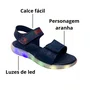 Sándalia Kidy Infantil Masculino Marinho Luzes Led 