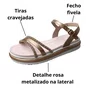Sandália Mini Sua Cia Infantil Feminina Cobre Tira Cravejada 
