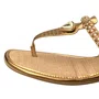 Sandália Mississipi Feminina Bronze Tira Cravejada 