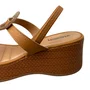 Sandália Mississipi Feminina Camel Tira Cravejada 