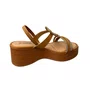 Sandália Mississipi Feminina Camel Tira Cravejada 