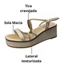 Sandália Mississipi Feminina Cotton Tira Cravejada 