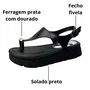 Sandália Mississipi Feminina Preta Ferragem 