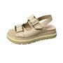 Sandália Modare Feminina Creme Fivela Dourada 