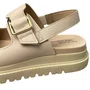 Sandália Modare Feminina Creme Fivela Dourada 