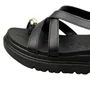 Sandália Modare Feminina Preto Fecho Fivela 