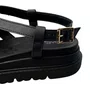 Sandália Modare Feminina Preto Fecho Fivela 
