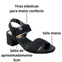 Sandália Modare Feminina Preto Tira Elástica 
