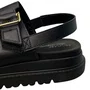 Sandália Modare Feminino Preto Fivela Dourada 